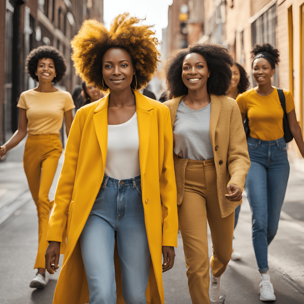 A image of four women walking in the confidence of who they are