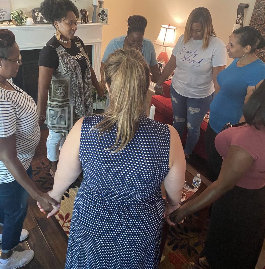 Author Dawn Charleston-Green and the women's gathering for her debut devotional 5-Day Morning C.O.F.F.E.E.