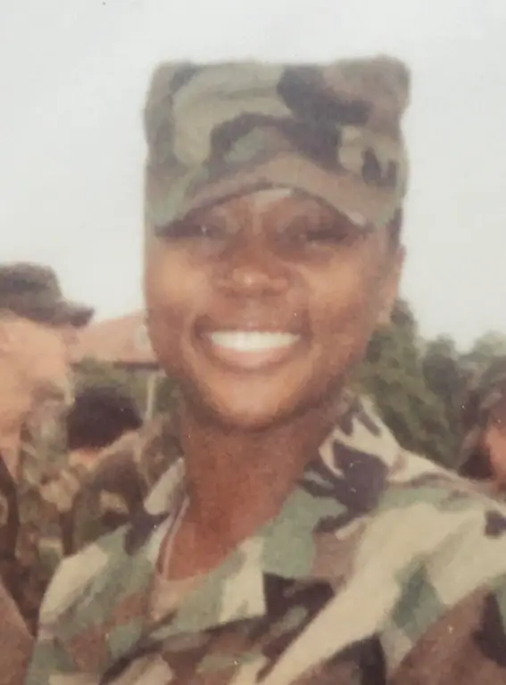 Dawn after completing officer training at Fort Lewis, WA (July 2000)